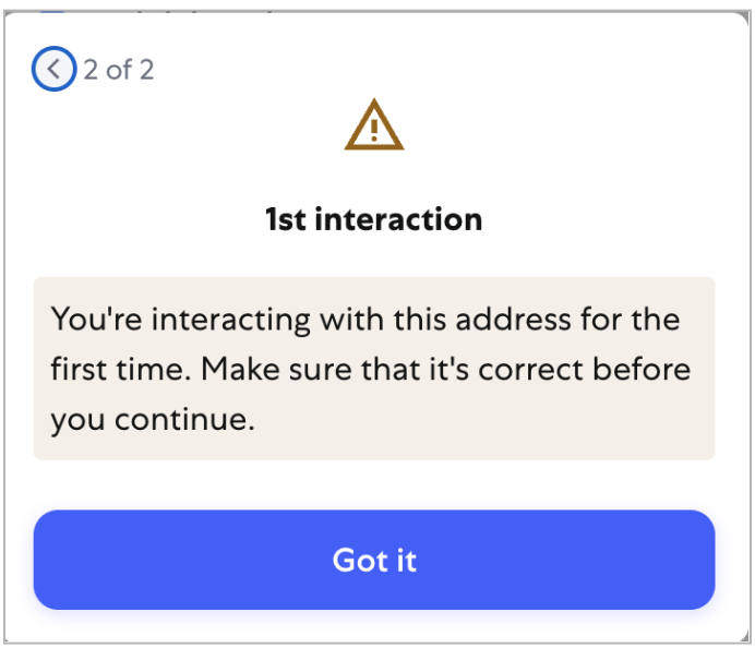 1st Interaction screen