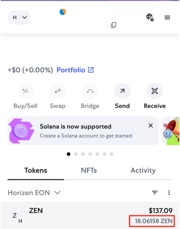 See balance on MetaMask
